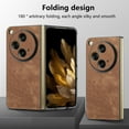 thumbnail image 6 of TECH CIRCLE for OnePlus Open Case,Retro PU Leather Case Slim Fit Lightweight Skin- Friendly All-Inclusive Lens Protection Shockproof Anti-Scratch Case Cover for OnePlus Open 7.82"- Brown, 6 of 10