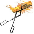 Indoor Firewood Tong Folding Fireplace Tong Log Grabber Metal Firewood