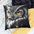 thumbnail image 2 of Patifu Owl Wild Animal Throw Pillow Covers  Black and White Owl Pillow Covers, Bird Animal Print Cushion Covers Bedroom Decor, Safari Animal Decorative Square Pillow Cases 12x12in, 2 of 5