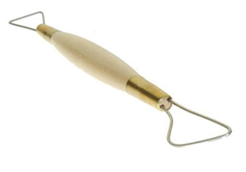 Kemper Dual-Ended Clay Cleanup Tool - Stainless Steel, 6-Inch With Hardwood Handle