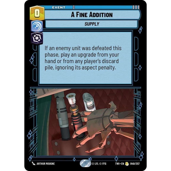 Star Wars: Unlimited Twilight of the Republic Rare A Fine Addition #040