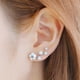 thumbnail image 3 of Aretes ligeros Jumpingount para mujer flores delicados perlas dorado, 3 of 6