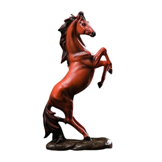 Figura de caballo, escultura detallada para escritorio, mostrador de tienda, estante, adorno, regalo rojo