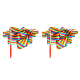 thumbnail image 1 of 2X Ribbon Dance Rainbow Ribbon Children's Dance Rhythm Stick Colorful Ribbon Sporting Goods (2M),2 x gymnastics ribbon,Colorful, 1 of 1