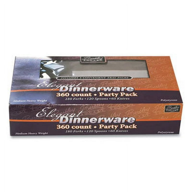 Elegant Dinnerware Heavyweight Cutlery, Polystyrene, Knife, White, 500/Box Elegant Dinnerware Heavyweight Cutlery, Polystyrene, Knife, White, 500/Box