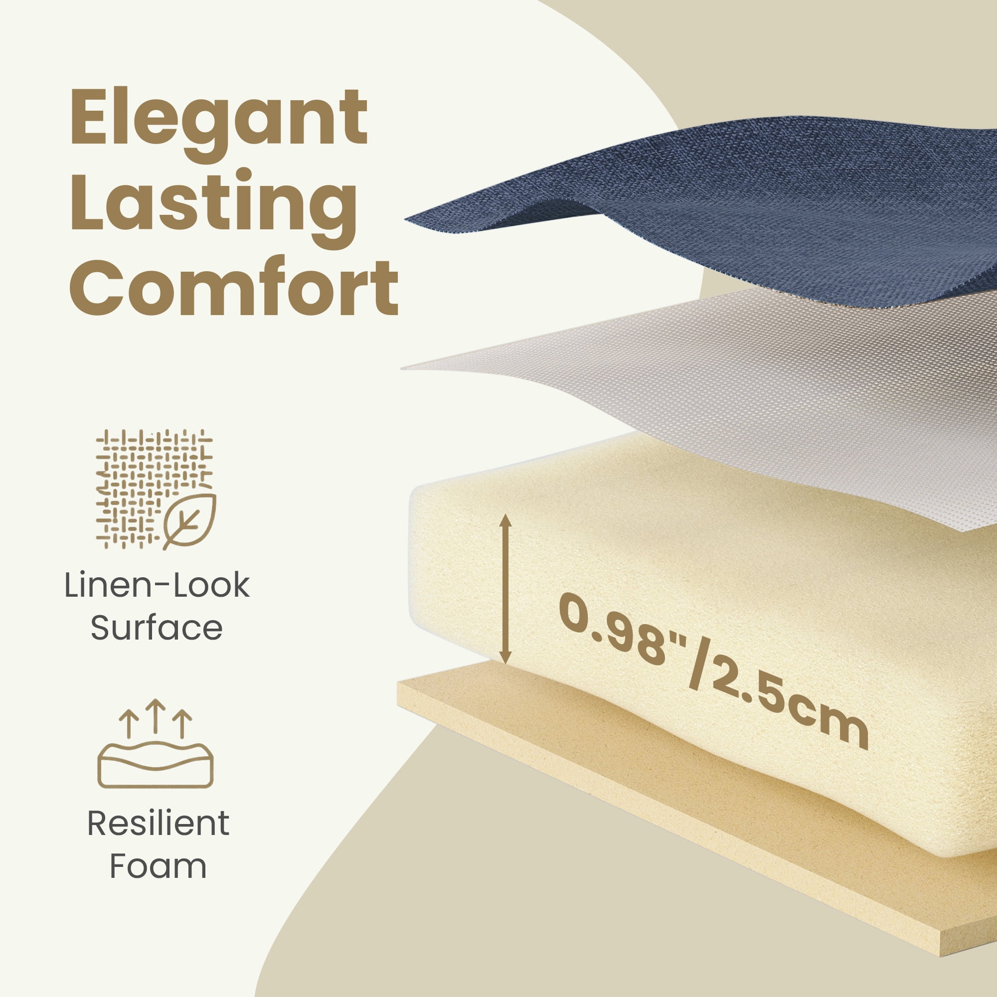 Ledrem Misty Blue Foldable Storage Ottoman Bench with Footrest, 660lb Capacity