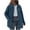 Blue, variant on RQYYD Faux Suede Jacket Women Fall Fashion Leather Jackets Long Sleeve Button Down Winter Coats Shackets Outerwear