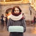 thumbnail image 3 of Soft Faux Fur Hand Muffs Women Faux Fur Muffs Hand Warmmers (Black), 13.8" *7.9", 3 of 6