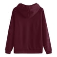 thumbnail image 3 of ManxiVoo Chandail en Molleton Mode Femme Grande Taille Automne Hiver Coupe Décontractée Col Rond TG Vin, 3 of 3