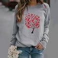 thumbnail image 2 of Hpapadks Sweatshirt for Women Casual Long Sleeve Letter Graphic Print Loose Round Neck Shirts Tops Hoodies for Women Grey XL, 2 of 3