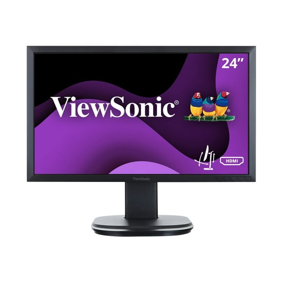 ViewSonic Ergonomic VG2449 - LED monitor - 24" (23.6" viewable) - 1920 x 1080 Full HD (1080p) - MVA - 250 cd/m�� - 3000:1 - 7 ms - HDMI, VGA, DisplayPort, Mini DisplayPort - speakers
