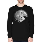 Disney The Nightmare Before Christmas Men's & Big Men's Long Sleeve Graphic Tee Shirt Jack Skellington, Sizes S-3XL, Disney Mens T-Shirts