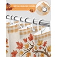 thumbnail image 4 of Fall Dog Pumpkin Shower Curtain Set ，Waterproof Fabric Shower Curtains Maple Leaf Floral Shower Curtains for Bathroom,Bathroom Decor 72"x96", 4 of 7