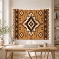 thumbnail image 5 of Geometric Diamond on Golden Field, Cozy Rustic for Decor Enthusiasts, Southwestern Tribal Art Wall Decor, Housewarming Gift, Tapestry Wall Hanging for Living Room and Bedroom, 5 of 7