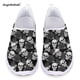 thumbnail image 1 of Doginthehole - Zapatos planos de malla para mujer, mocasines con estampado de calavera rosa, zapatillas ligeras góticas para correr para mujer, novedad, 1 of 5