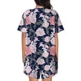 thumbnail image 6 of Susaid Rose Flowers Print Women's Pajama Set, Button-Up Sleepwear with Elastic Waist Shorts, Perfect for Lounging, Yoga, Beach, and Casual Wear-3X-Large, 6 of 7