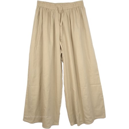 pants summer light cotton brown wide leg walmart tlb