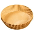 thumbnail image 1 of Air Fryer Paper Liners Disposable: 100PCS Round Oven Insert Parchment Paper Grease and Water Proof Non Stick Liners for Baking Cooking, 1 of 5