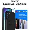 thumbnail image 6 of for Samsung Galaxy S21 FE 5G Phone Case, Ring Stand [360° Rotatable Ring Holder] with 2 Screen Protector, with Full Camera Cover Protection, Silicone Slim Protective Phone Case (Black), 6 of 12