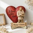 thumbnail image 1 of Decoración del hogar, decoración de habitaciones, regalo de madera para el Día del Padre, figura de padre e hijo en forma de corazón, "Te amo mamá", decoración de escritorio, adorno cálido para el hog, 1 of 8