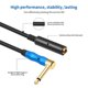 thumbnail image 5 of Cable de Audio Estéreo TRS Macho A Hembra de 6,35 mm en Ángulo Recto, Cable de Extensión para Guitarra, para Amplificadores, Auriculares, 1,8 M, 5 of 7