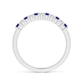 thumbnail image 2 of ANGARA Natural Blue Sapphire and Diamond Semi Eternity Wedding Ring in 14K White Gold for Women (Size-1.9mm) | September Birthstone, Anniversary, Jewelry Gift for Women | Natural Blue Sapphire Ring, 2 of 11