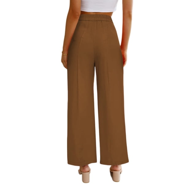 Pantalones de pierna ancha para mujer, pantalones de corte regular para mujer, pantalones casuales de negocios para mujer, pantalones de pierna recta para mujer, artesanía excepcional