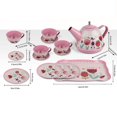thumbnail image 3 of HAOANTea Party Set  Children Pretend Play Toy Children‘s Home Simulation Tea Set  Tin Teapot  Tea Cup  Toy  Portable Gift Box Set B, 3 of 3