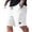 White, variant on Mens Shorts with Pockets and Drawstring Jacquard Texture Casual Men's Shorts Waffle Knit Short, White, S