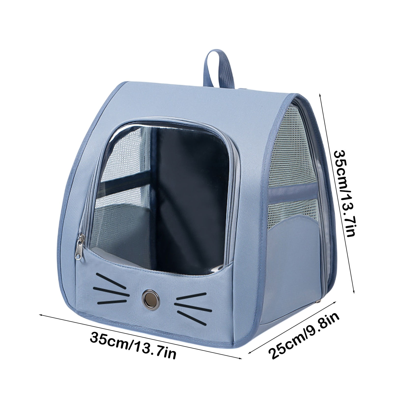 AUHomi Cat Backpack Carrier, Dog Carrier Backpack for Hiking, Travelling, Camping, Portable Pet Backpack, Ideal for Small Animals & Puppies (13.7" * 9.8" * 13.7", Blue)