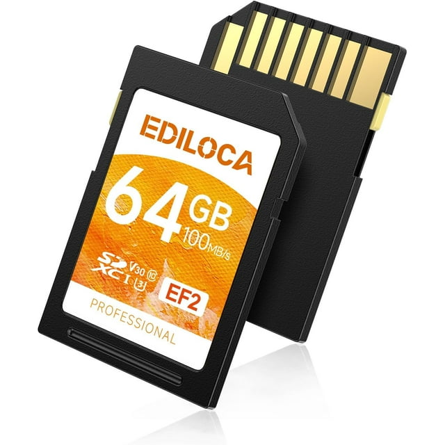 duomi-SD Card 64GB UHS-I SD Card UHS-I Memory Card Fast Storage, Read Speed 100MB/s, Write Speed 50MB/s, C10, U3, V30, Full-HD & 4K Video 64G, Must-Have for Professional Photographers EF2