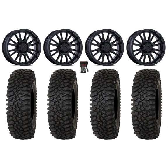 MSA ThunderLips 14" Wheels Black 27" Roctane ST Tires Sportsman 550 850 1000