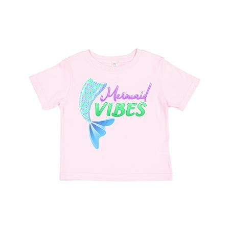

Inktastic Mermaid Vibes- Mermaid Tail Gift Toddler Toddler Girl T-Shirt