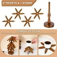 thumbnail image 4 of Minibee Tree Trivet Set – Premium Natural Tree Trivet Set with 5 Heat-Resistant Trivets & Tree Stand, Perfect for Kitchen and Dining Table, 4 of 10