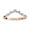 Rose Gold, variant on AFFY Curved Wedding Band Ring for Women Round Lab Created Moissanite Ring Gifts for Her in 14K Rose Gold Plated 925 Sterling Silver Size-9