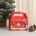 thumbnail image 1 of Dvkptbk Christmas Series Cardboard Gift Box 4 Pack Gift Packaging Box Candy Gift Box Handheld Gift Box Christmas Decorations, 1 of 6