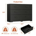 thumbnail image 2 of Garvee 6 Drawers Dresser, Modern Closet Dressers Chest of Drawers with Metal Handle, Wooden Dresser Organizer for Bedroom, Living Room, Hallway, Black, 2 of 8