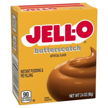 Jell-O Butterscotch Instant Pudding & Pie Filling Mix, 3.4 oz Box