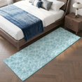 thumbnail image 4 of Hallway Runner Rug 2'x6', Mint Green Ocean Waves Kitchen Runner Rugs Non-Slip Carpet Mats, Summer Sea Coastal Bedside Rugs Runners Washable Floor Carpet for Bathroom Laundry Room, 4 of 8