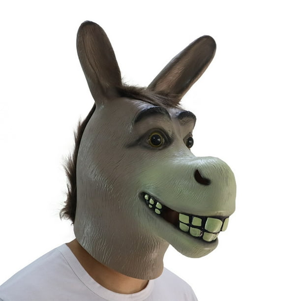 Máscara para cosplay, burros, Halloween, carnaval, pascua, látex