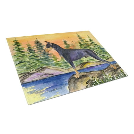 

Carolines Treasures SS8419LCB Manchester Terrier Glass Cutting Board Large 12H x 16W multicolor