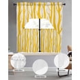thumbnail image 2 of Yellow Branches Swag Kitchen Curtains Sets for Windows 24 Inch Length, Abstract Tree Modern Short Window Curtain Panels Swags Valances and Tiers 3 Piece Set for Cafe/Dining Room, 2 of 5