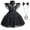 Dress+Neckline+headband, variant on Toddler Girls Black Dance Dress Halloween Cosplay Party Outfit