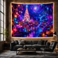 thumbnail image 6 of Luminous Cosmic Night With Vertical Tall Radiant Tree, Mystical Fantasy for Space Lovers, Galaxy Room Decor, Christmas Gift, Tapestry Wall Hanging for Bedroom and Dorm, 6 of 7