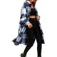 thumbnail image 4 of Txlixc Chaqueta a cuadros para mujeres, chaqueta de bolsillo para adultos Txlixc moda, 4 of 8