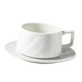 thumbnail image 3 of Fiocias Cappuccino Cups with Saucer, Espresso Latte Cup, Creative Unique Porcelain Cups, white, 3 of 9
