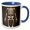 Blue/White, variant on 3drose, Headless Xray Skeleton, 11oz Two-tone Blue Mug