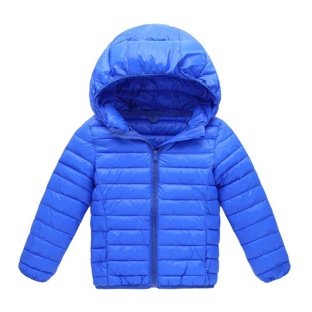 Baby Boys Girls Winter Coats Hoods Puffer Down Jacket Outwear Lightweight Water-Resistant Packable Puffer Jacket 