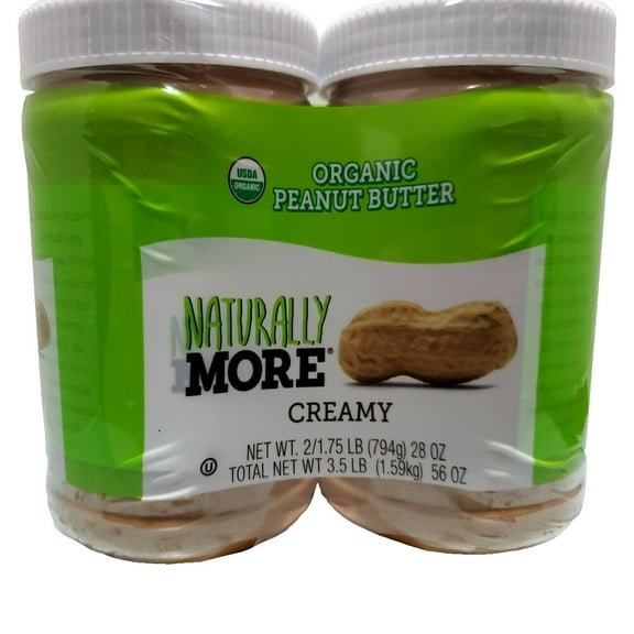 Naturally More Organic Creamy Peanut Butter, 28 Ounce (Pack of 2)