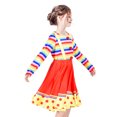 thumbnail image 2 of Girls Dress Clown Costume Halloween Carnival Of Cultures Rose Monday 4-5 Years, 2 of 7